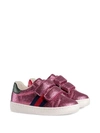 GUCCI TODDLER GLITTER SNEAKER WITH WEB