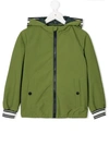 Herno Contrast Trim Jacketa In Green