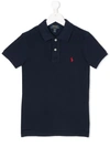 Ralph Lauren Kids' Blue Polo Shirt With Red Logo