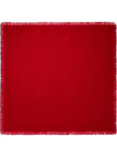 Gucci Kids' Children's Gg Wool Silk Shawl In Red