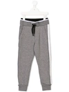 Givenchy Scratched Fleece Track Pants In Grey