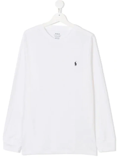 Ralph Lauren Teen Round Neck T-shirt In White