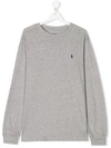 Ralph Lauren Teen Crew Neck T-shirt In Grey