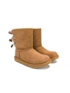 Ugg Kids' Shearling Bow-detail Boots In Brown