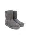 Ugg Teen Classic Shearling Boots In Grigio