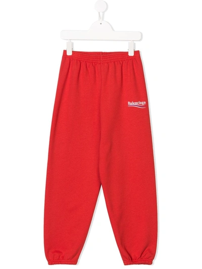 BALENCIAGA LOGO-PRINT TRACK TROUSERS