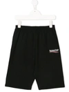 Balenciaga Black Kid Sports Shorts With Political Campaign Logo