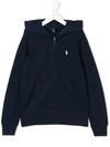 Polo Ralph Lauren Classic Zip Hoodie In Blue