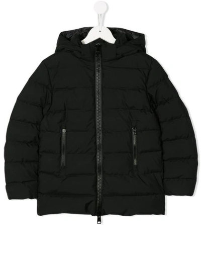 Herno Kids' Hooded Padded Jacket In Black