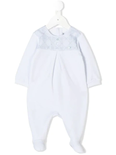 Baby Dior Babies' Quilted Pajamas In Blue