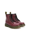 Dr. Martens' 1460 Softy T Lace-up Leather Boots In Red