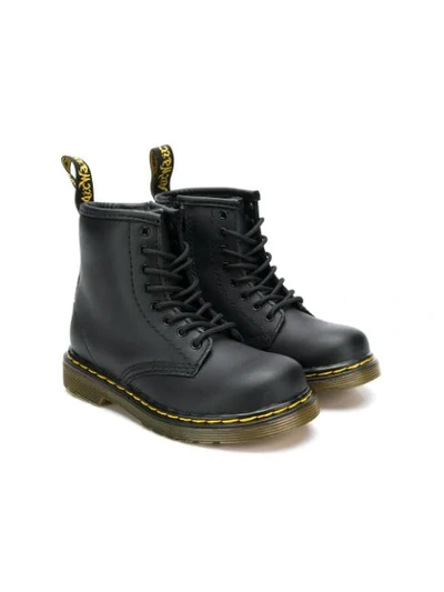 Dr. Martens Kids' 1460 Lace-up Leather Ankle Boots 6-9 Years In Black