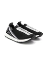 Dolce & Gabbana Sorrento Logo-tape Slip-on Sneakers In Black