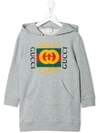 GUCCI LOGO PRINT SWEATSHIRT DRESS