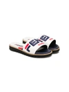 FENDI LOGO COLOUR-BLOCK SLIDES