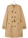 BURBERRY TEEN DOUBLE-BREASTED TRENCH COAT