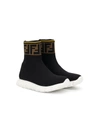 FENDI HI-TOP FF LOGO SNEAKERS