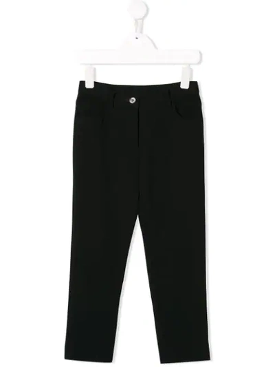 Dolce & Gabbana Kids' Straight Leg Trousers In Black