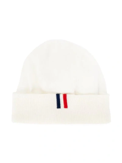 Moncler Babies' Knitted Beanie In White