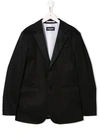 Dsquared2 Teen One Button Blazer In Black