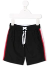 Givenchy Branded Bands Bermuda Shorts In Black In Black