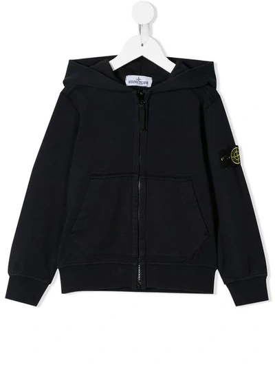 Stone Island Kids' Pouch Pocket Sweatshirt In Dark Blue