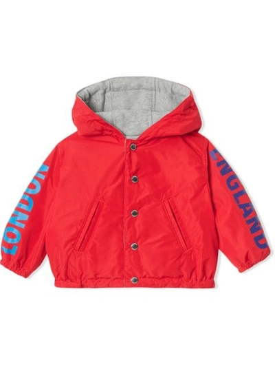 Burberry Baby Reversible Jacket In Red