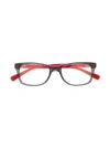 Nike Rectangle Frame Glasses In Red