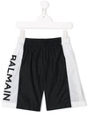 BALMAIN PRINTED LOGO SWIM SHORTS