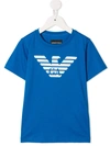 Emporio Armani Kids' Logo T-shirt (4-16 Years) In Blue