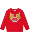 GUCCI CHILDREN'S SWEATSHIRT WITH WINGED TIGERS