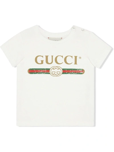 Gucci Babies' Boys White Kids Vintage Logo-print Cotton T-shirt 3-36 Months 36 Months