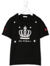 DOLCE & GABBANA CROWN AND STAR PATCH T-SHIRT