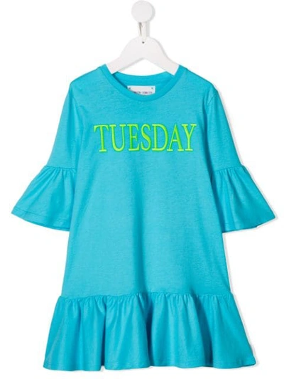 Alberta Ferretti Kids' Tuesday Dress In Blue