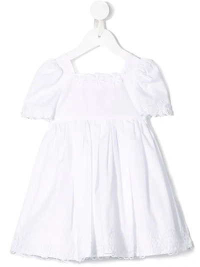 Dolce & Gabbana Babies' Embroidered Floral Party Dress In White