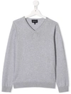 EMPORIO ARMANI LONG-SLEEVE FITTED SWEATER