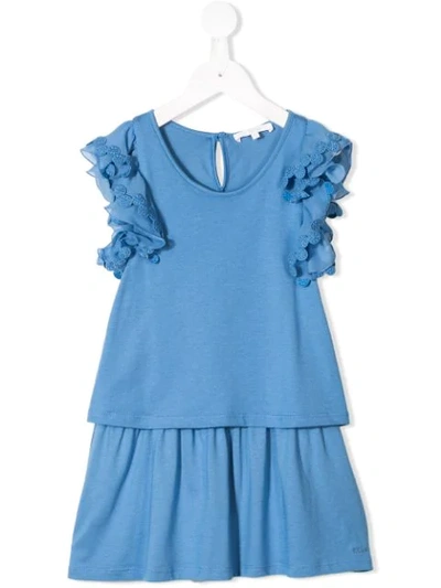Chloé Girls' Ruffle Dress - Little Kid, Big Kid In Blue