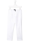 Emporio Armani Slim-fit Chino Trousers In White