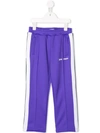 Palm Angels Side Stripe Track Trousers In Purple