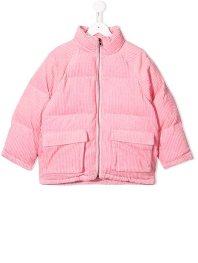 Stella Mccartney Kids' Quilted Padded Cotton-corduroy Jacket In Bubble