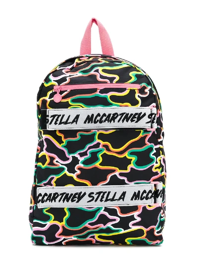 Stella Mccartney Kids' Logo Backpack In Black