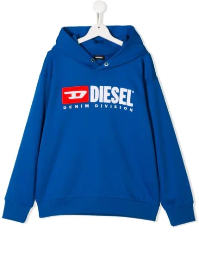 Diesel Teen Sdivision Over连帽衫 In Blue