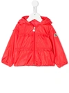 MONCLER RUFFLE TRIMMING HOODED JACKET