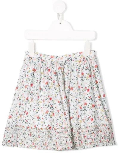 Chloé Kids' Short Floral Print Skirt In Multicolor