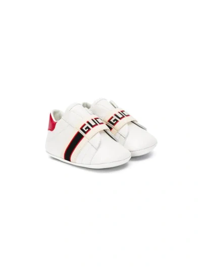 Gucci Baby Ace Sneaker With  Stripe In White