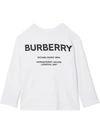 BURBERRY LONG-SLEEVED HORSEFERRY PRINT TOP