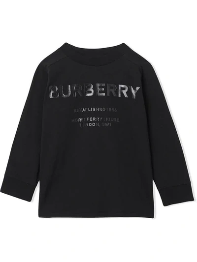 Burberry Kids' Horseferry Print Sweatshirt In Nero