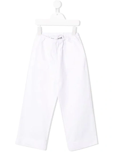 Touriste Kids' Classic Straight-leg Trousers In White