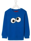 Mostly Heard Rarely Seen 8-bit Cookie Cookie Print Sweatshirt In Blue