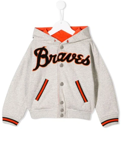 Diesel Kids' Braves Bomber Jacket In Grey
